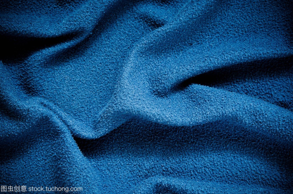 藍(lán)色皺的織物紋理 棉布的獨(dú)特魅力